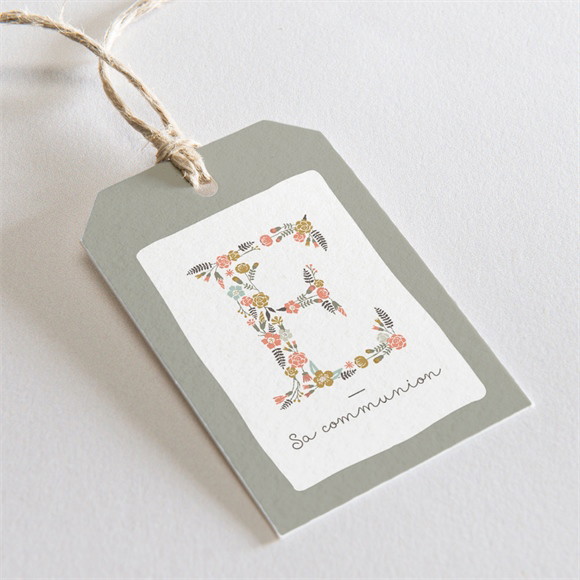 Etiquette communion Signature Florale réf.N291229