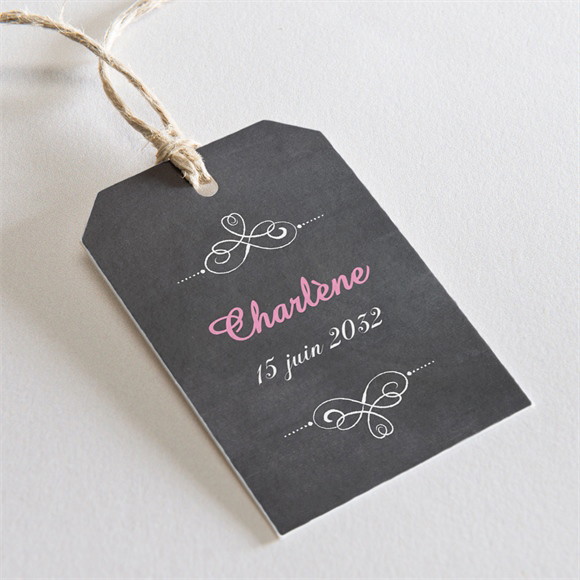 Etiquette communion Fond ardoise et photo réf.N291253