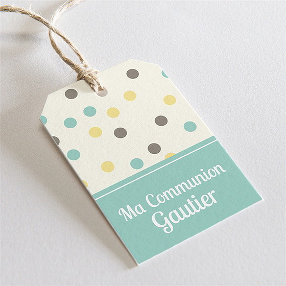 Etiquette communion jolie fête