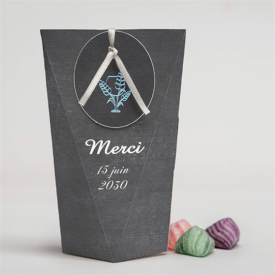 Boîte surprise communion coupe et épis de blé