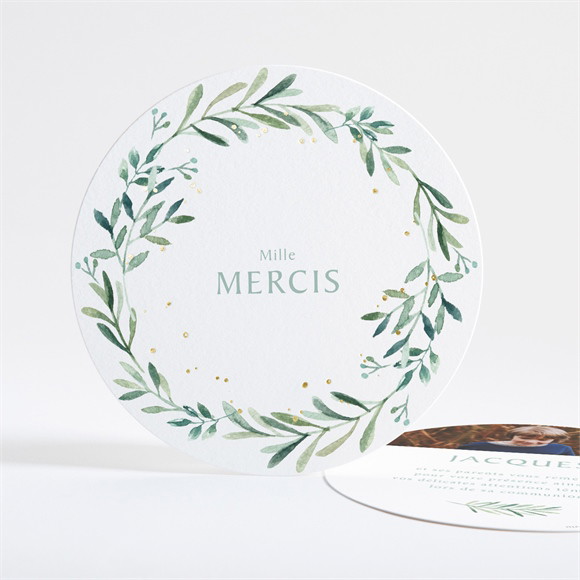 Remerciement communion Végétal et dorure réf.N321175