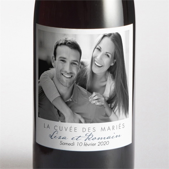 Etiquette de bouteille mariage En relief photo réf.N300555