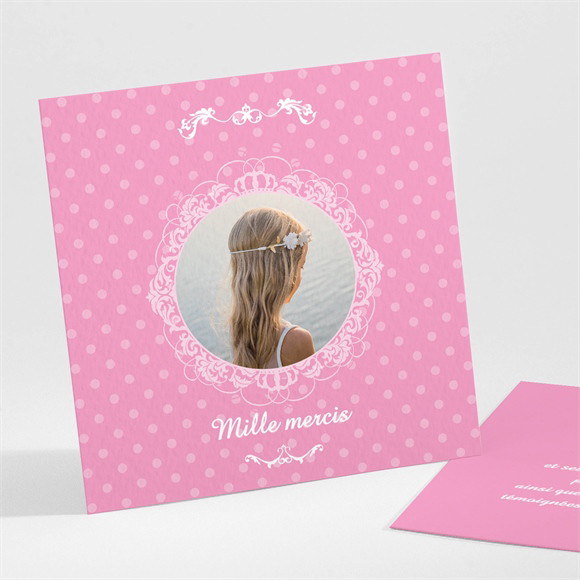 Remerciement communion Mon cadre rose réf.N301398