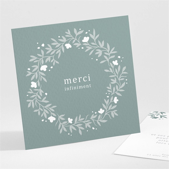 Remerciement communion Gaufrage Émeraude réf.N301399