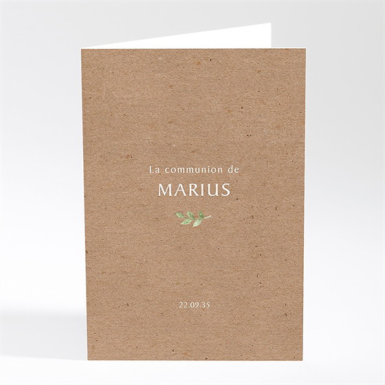 Menu communion illustration végétale