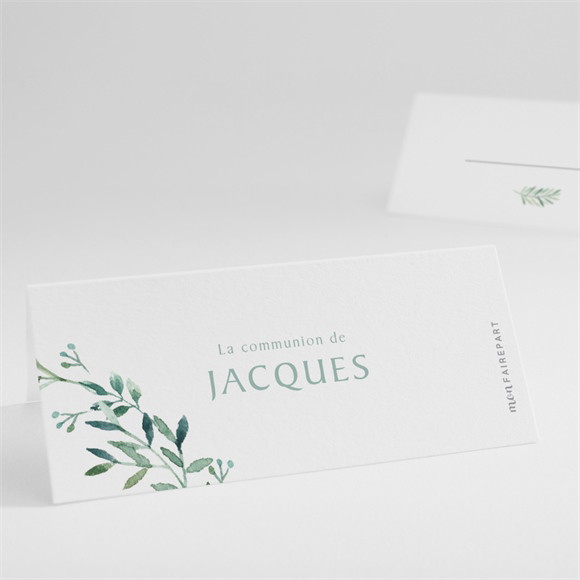 Marque-place communion Végétal et dorure réf.N440841