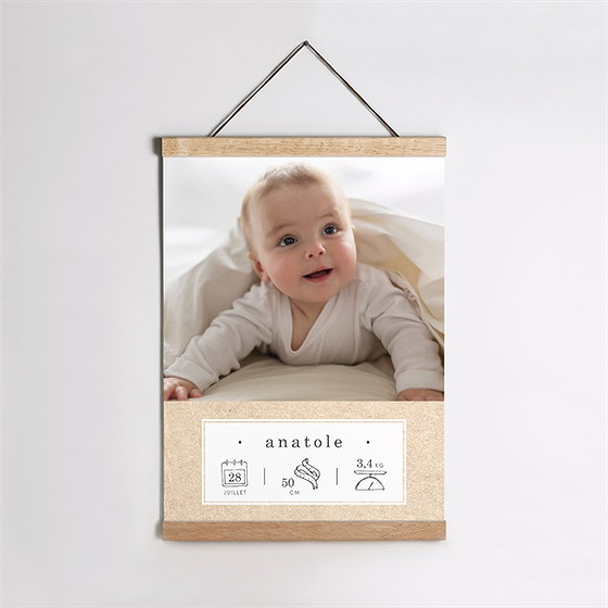 Affiche naissance signes de douceur
