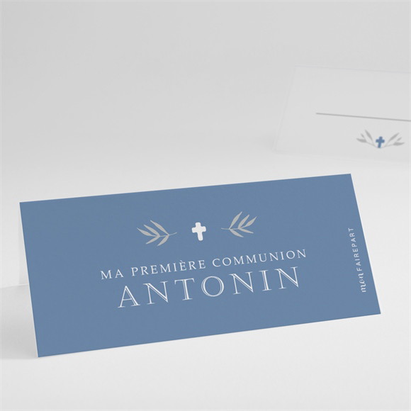 Marque-place communion Bleu myosotis réf.N440843