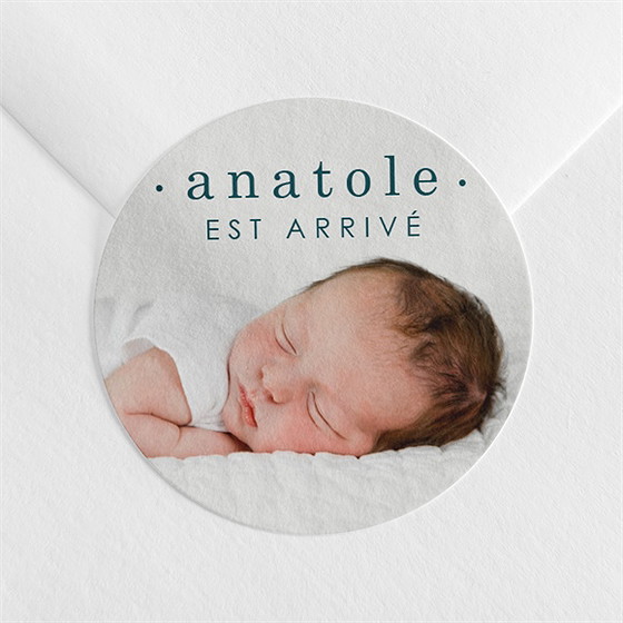 Sticker naissance vert emeraude
