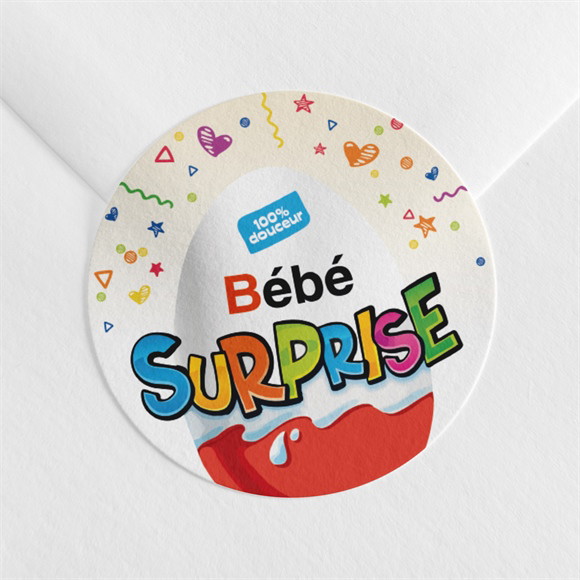 Sticker naissance Petit Oeuf Surprise réf.N3601028