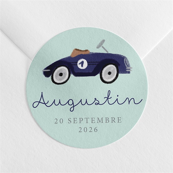 Sticker naissance ma petite voiture vintage