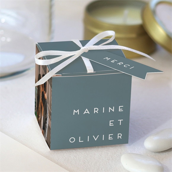 Boîte de dragées mariage Confiance réf.N340480