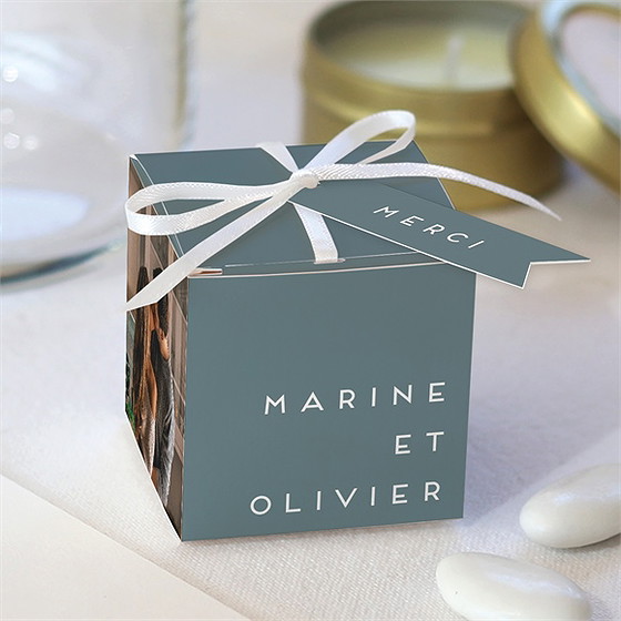 Boîte de dragées mariage confiance