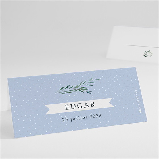 Marque-place communion doux flocons