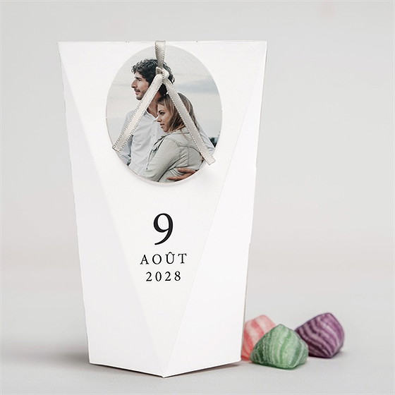 Boîte surprise mariage epuré