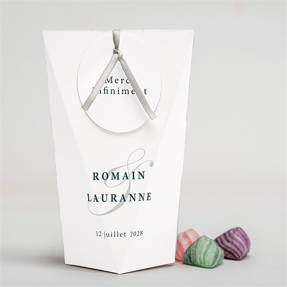 Boîte surprise mariage en relief