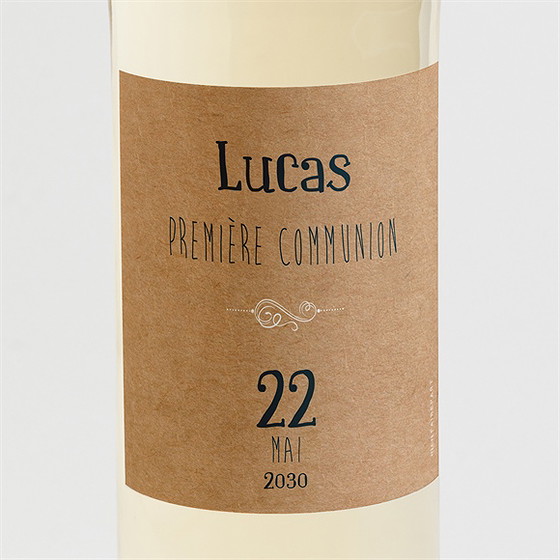 Etiquette de bouteille communion tout un symbole