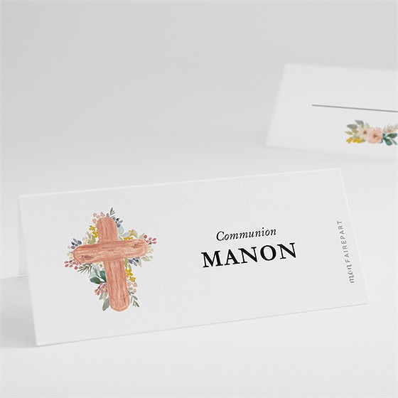 Marque-place communion symboles et foi