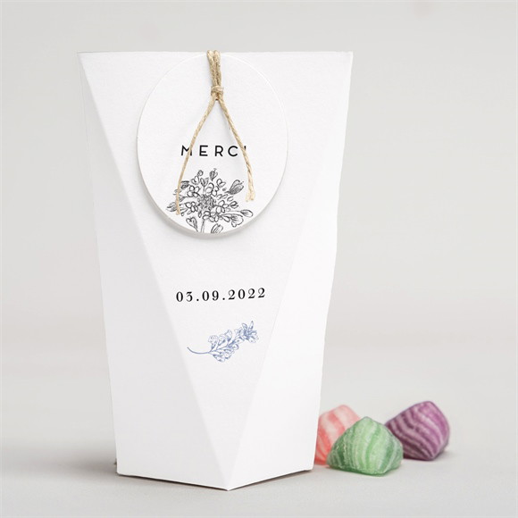 Boîte surprise mariage Gravure florale réf.N520148