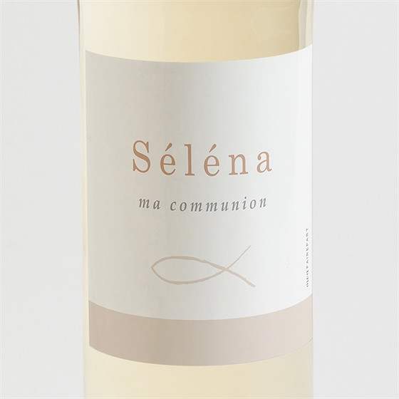 Etiquette de bouteille communion pourpre