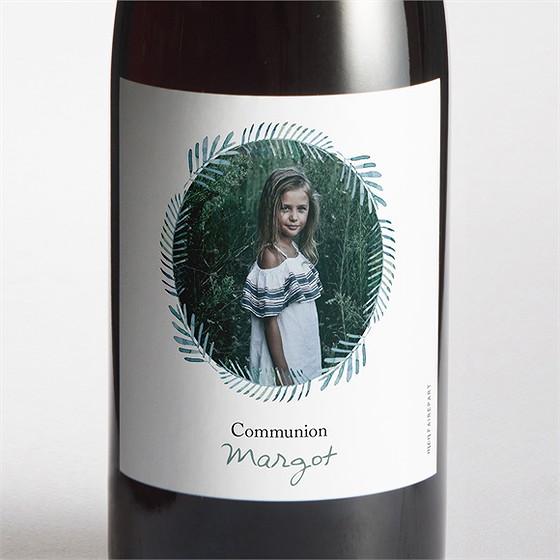 Etiquette de bouteille communion aquarelle sacrée