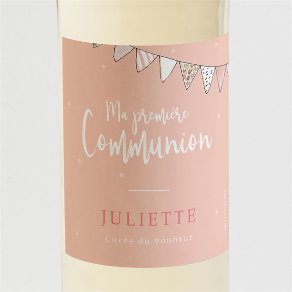 Etiquette de bouteille communion Banderoles de fanions réf.N3001850