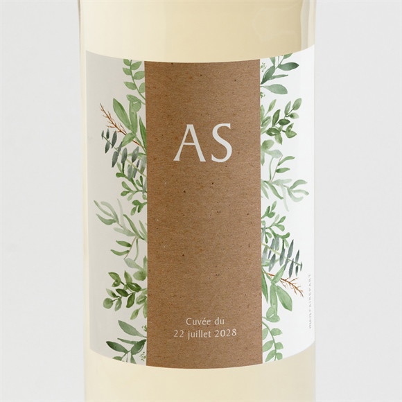 Etiquette de bouteille mariage Fougères réf.N3001858