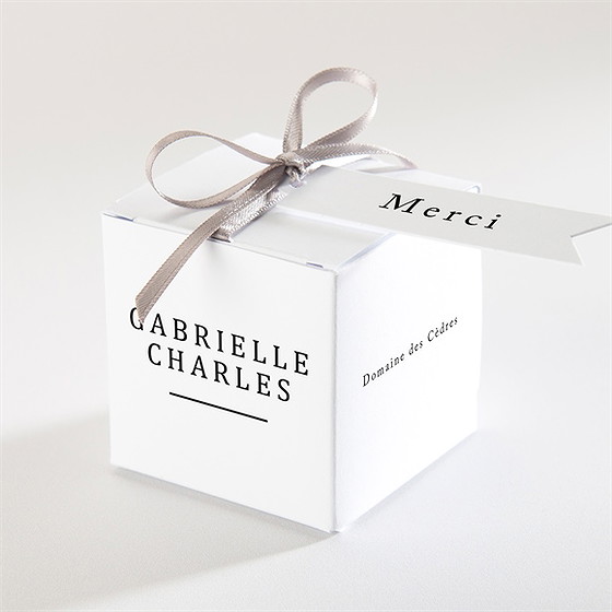 Boîte de dragées mariage un point c'est nous