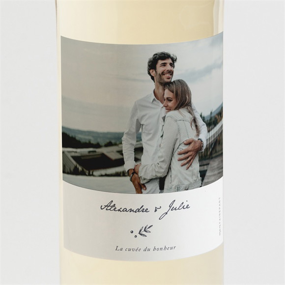 Etiquette de bouteille mariage Feuillages réf.N3001861