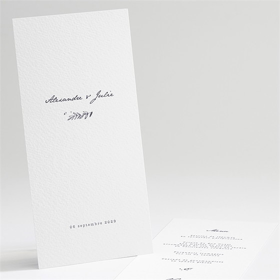 Menu mariage feuillages