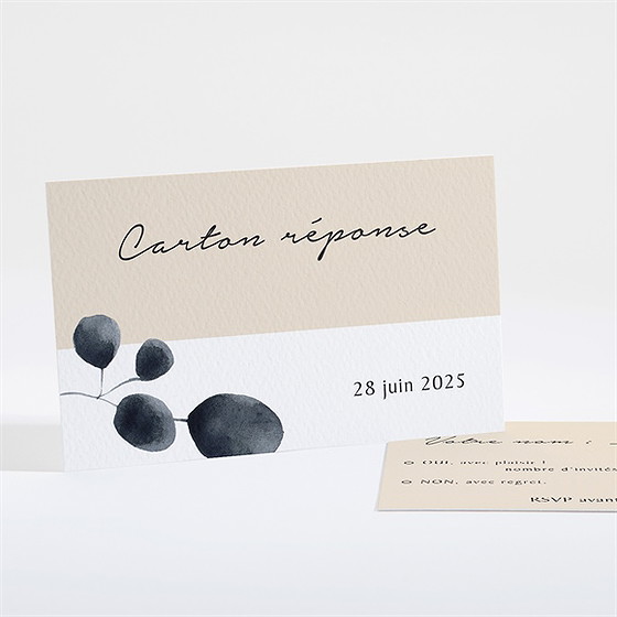 Carton réponse mariage contraste