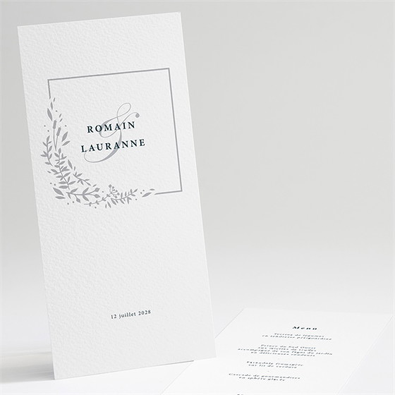 Menu mariage en relief