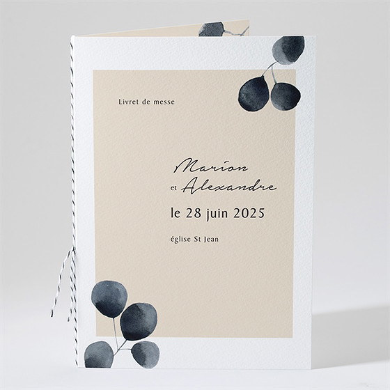 Livret de messe mariage contraste