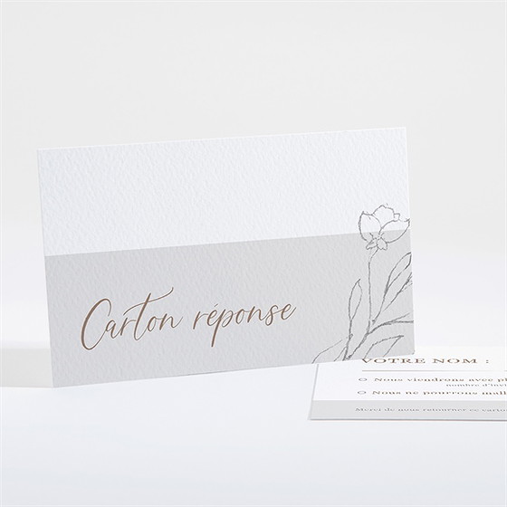 Carton réponse mariage élégance