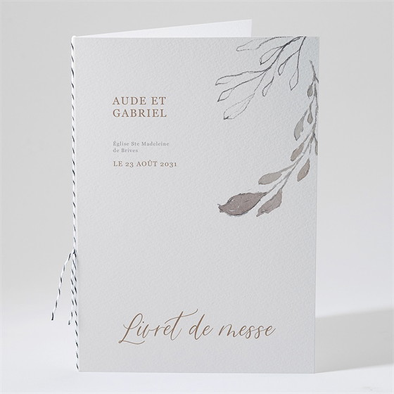 Livret de messe mariage élégance