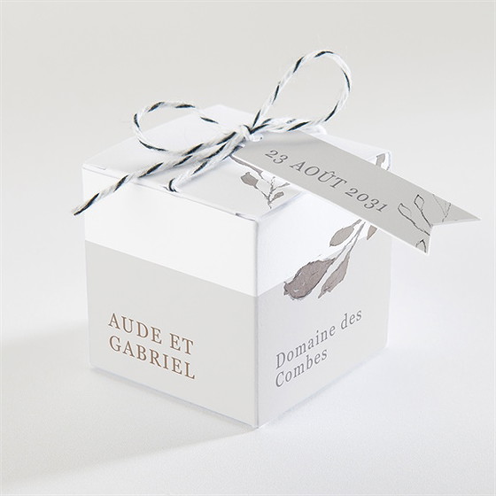 Boîte de dragées mariage élégance