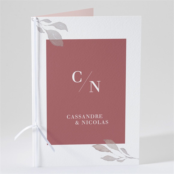 Livret de messe mariage Élégance Rose réf.N491356
