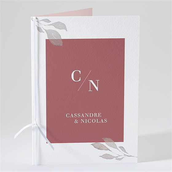 Livret de messe mariage élégance rose