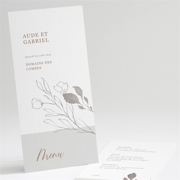 Menu mariage Élégance réf.N221230