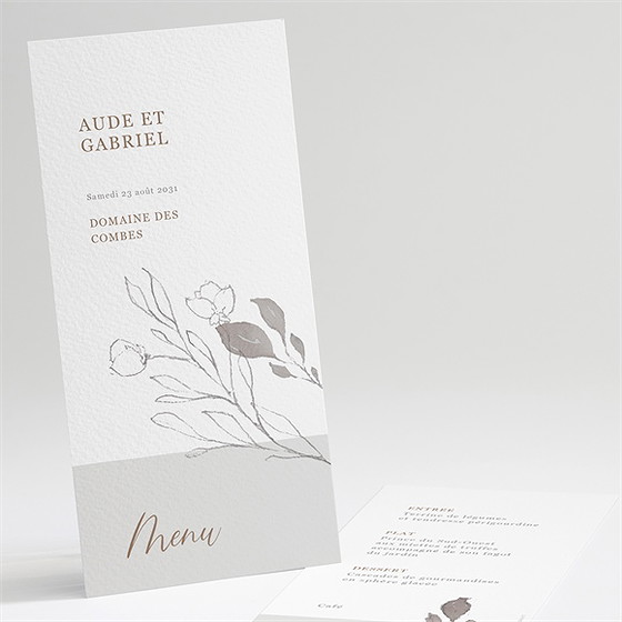 Menu mariage élégance