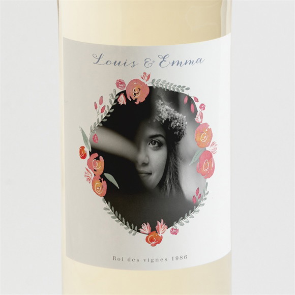 Etiquette de bouteille mariage Couronnés réf.N3001872