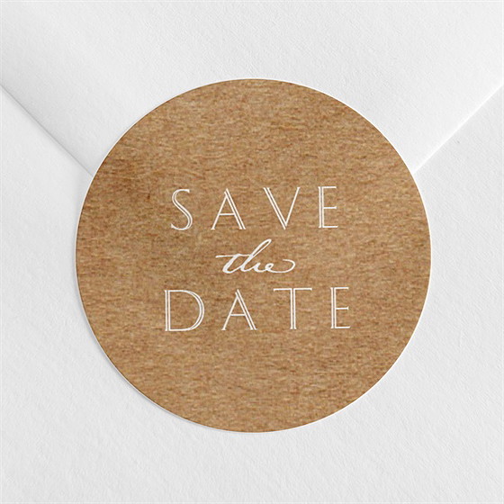 Sticker mariage kraft épuré