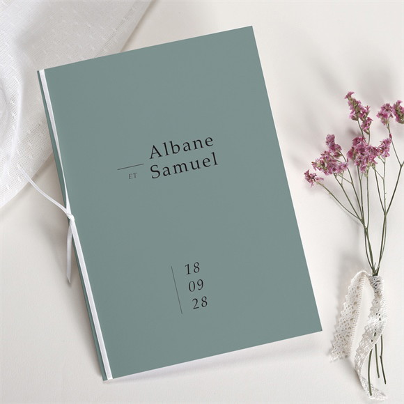 Livret de messe mariage Vert Laurier réf.N491363