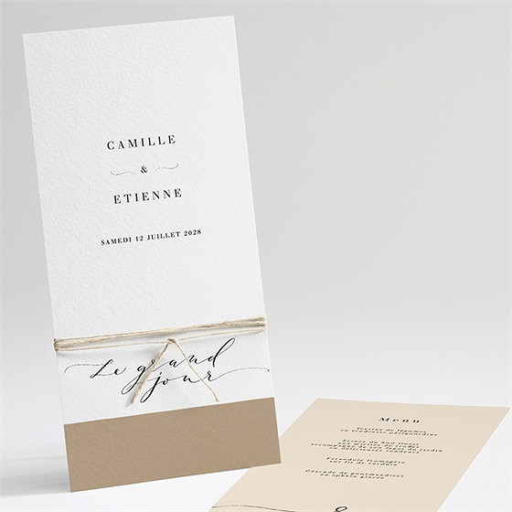 Menu mariage un grand jour