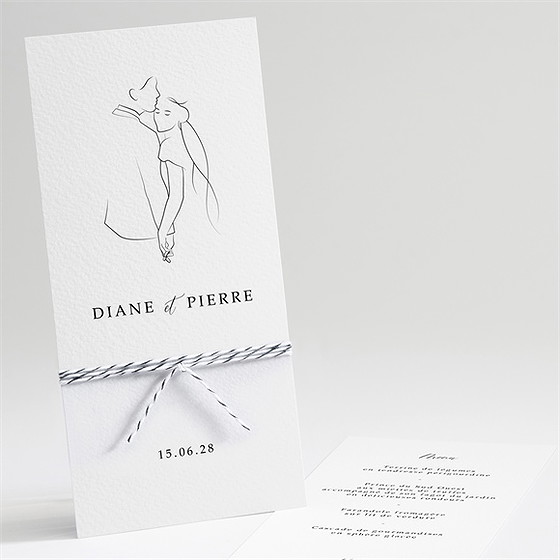 Menu mariage belle esquisse