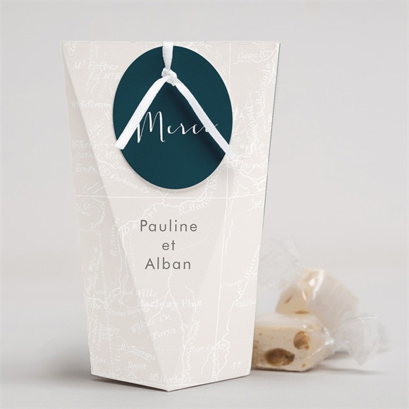 Boîte de dragées mariage Notre Passeport étui réf.N520159