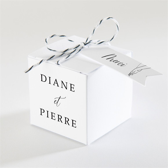 Boîte de dragées mariage Belle Esquisse réf.N340494