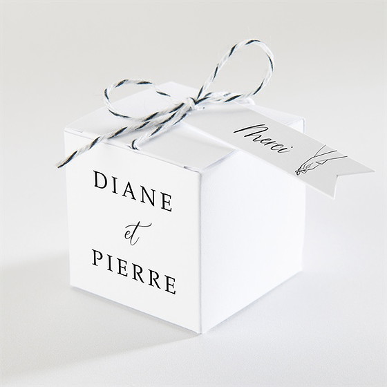 Boîte de dragées mariage belle esquisse