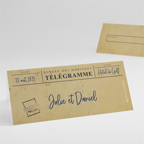 Marque-place mariage Notre Télégramme réf.N440890