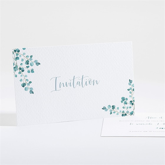 Carton d'invitation mariage tourbillonnant